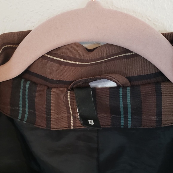 H&M Black Brown Teal Blue Unique Patterned Jacket - Picture 6 of 16